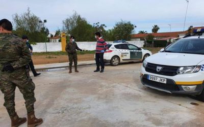 La Brigada ‘Extremadura XI’ patrulla la localidad vigilando el cumplimiento del Estado de Alarma