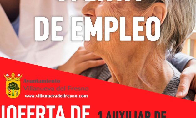 Oferta de empleo | AUXILIAR DE GERIATRÍA