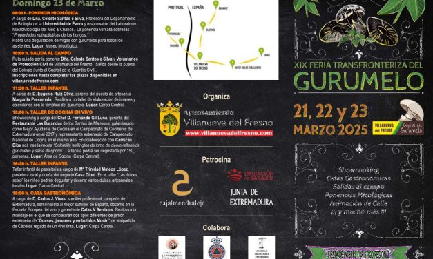 Programa de la XIX Feria Transfronteriza del Gurumelo.