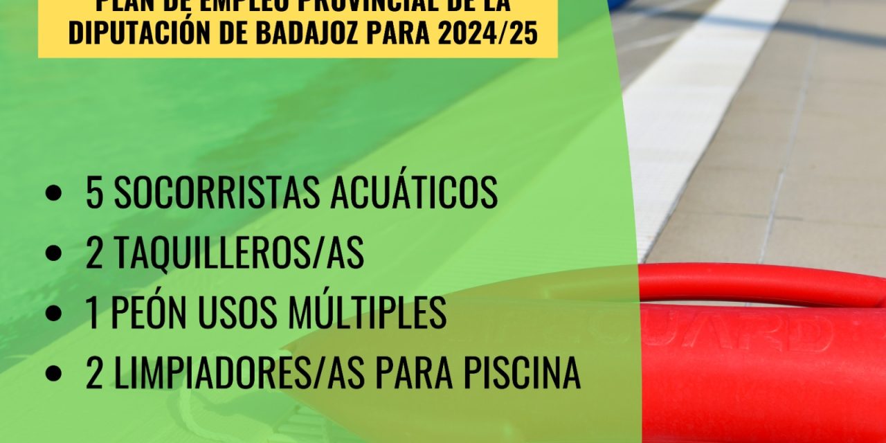 Plan de Empleo Provincial de la Diputación de Badajoz 2024-2025